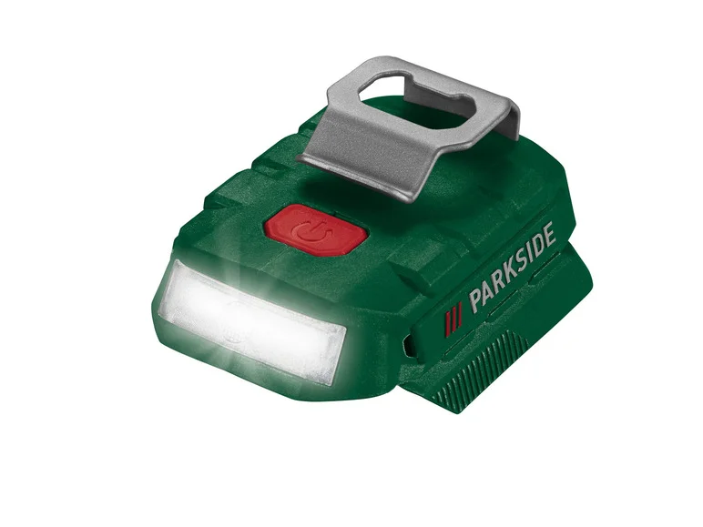 PARKSIDE® Adaptateur de batterie USB avec éclairage LED PAA 20 Li-B3. 20 V