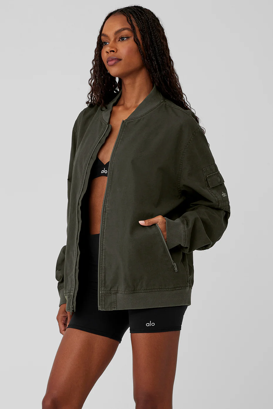 Division Ripstop Bomber Jacket - Stealth Green