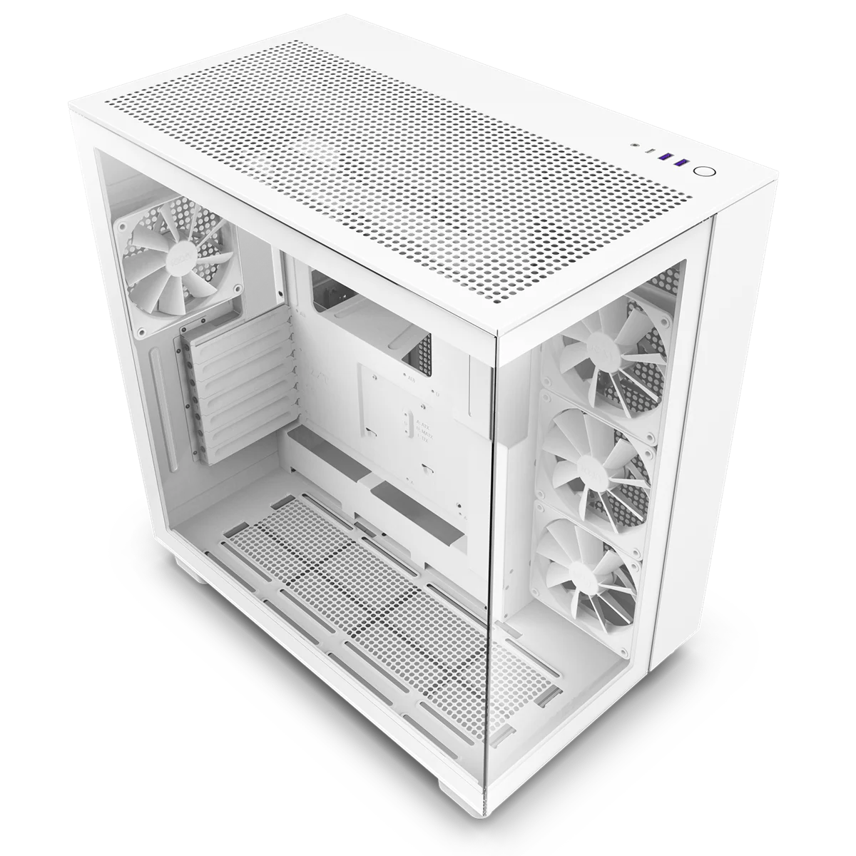 NZXT H9 Flow Weißes Zweikammer-Mid-Tower-Gehäuse