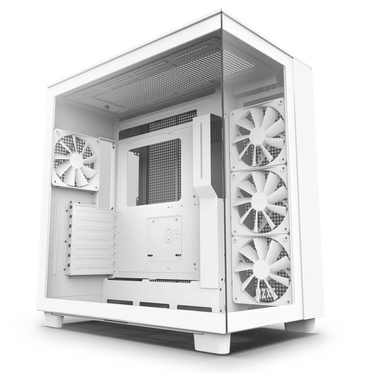 NZXT H9 Flow Weißes Zweikammer-Mid-Tower-Gehäuse