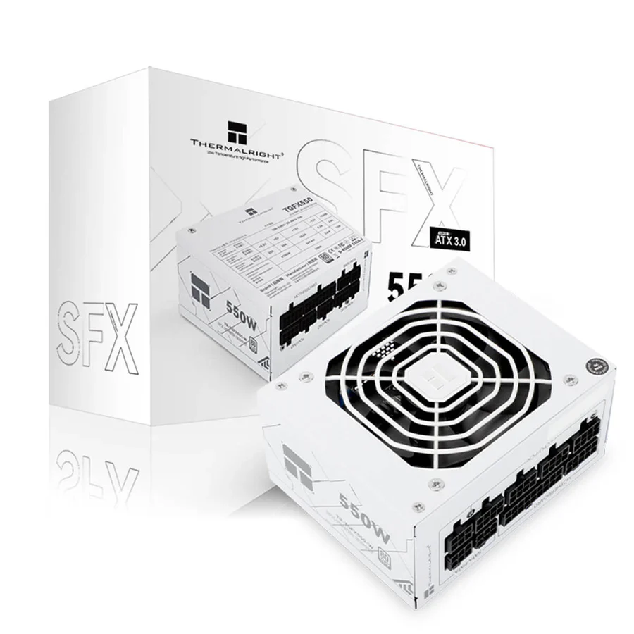 Thermalright TR-TGFX 550W. Hvid. 80+ Gold modular PSU. SFX