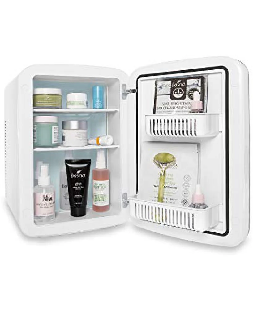 Cooluli Infinity Black 15 Liter Compact Portable Cooler Warmer Mini Fridge for Bedroom, Office, Dorm, Car - Great for Skincare & Cosmetics (110-240V/12V)