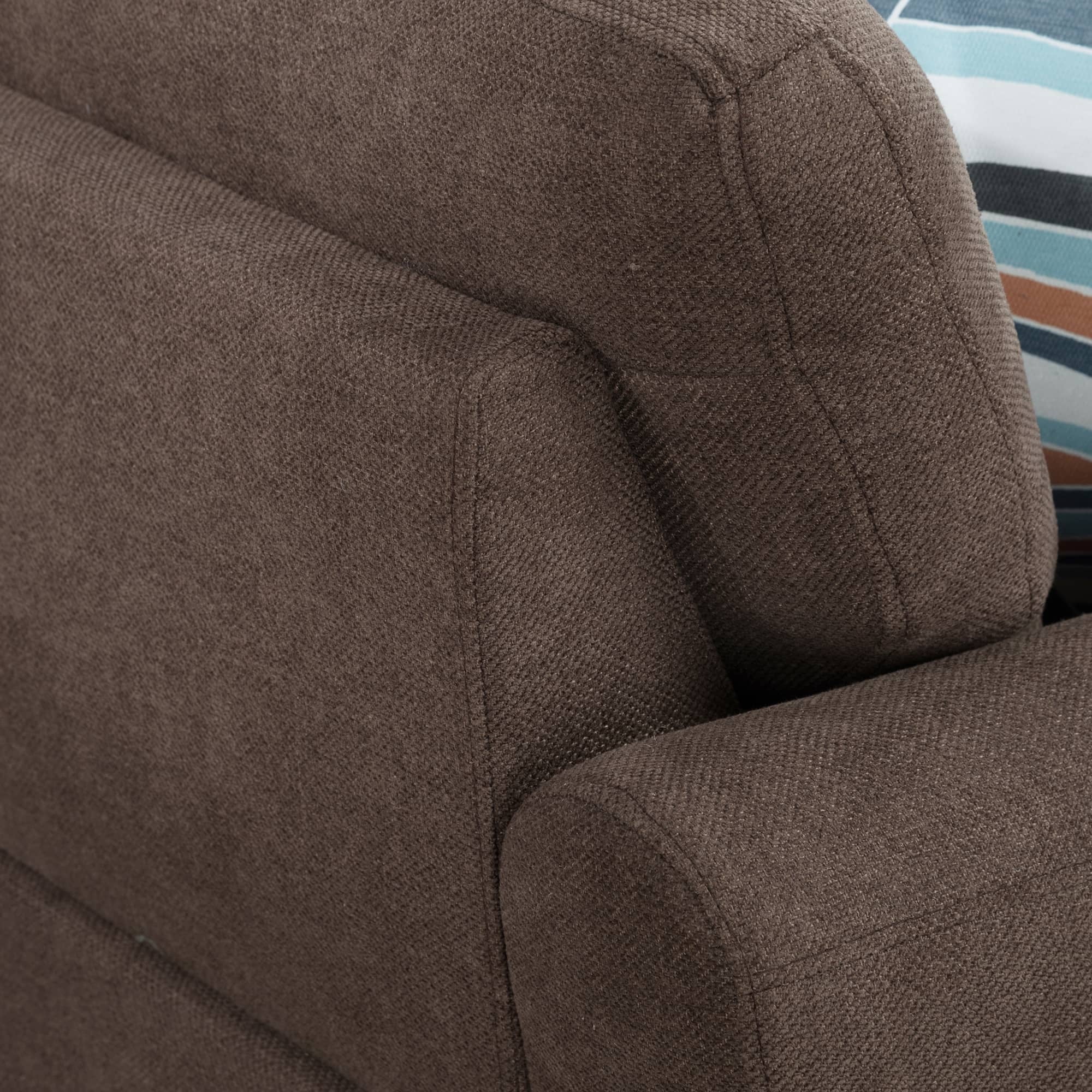 Aukfa 3 Piece Sectional Sofa, Living Room Couch with Storage Ottoman&Cup Holder, Linen, Left Hand, Black Gray