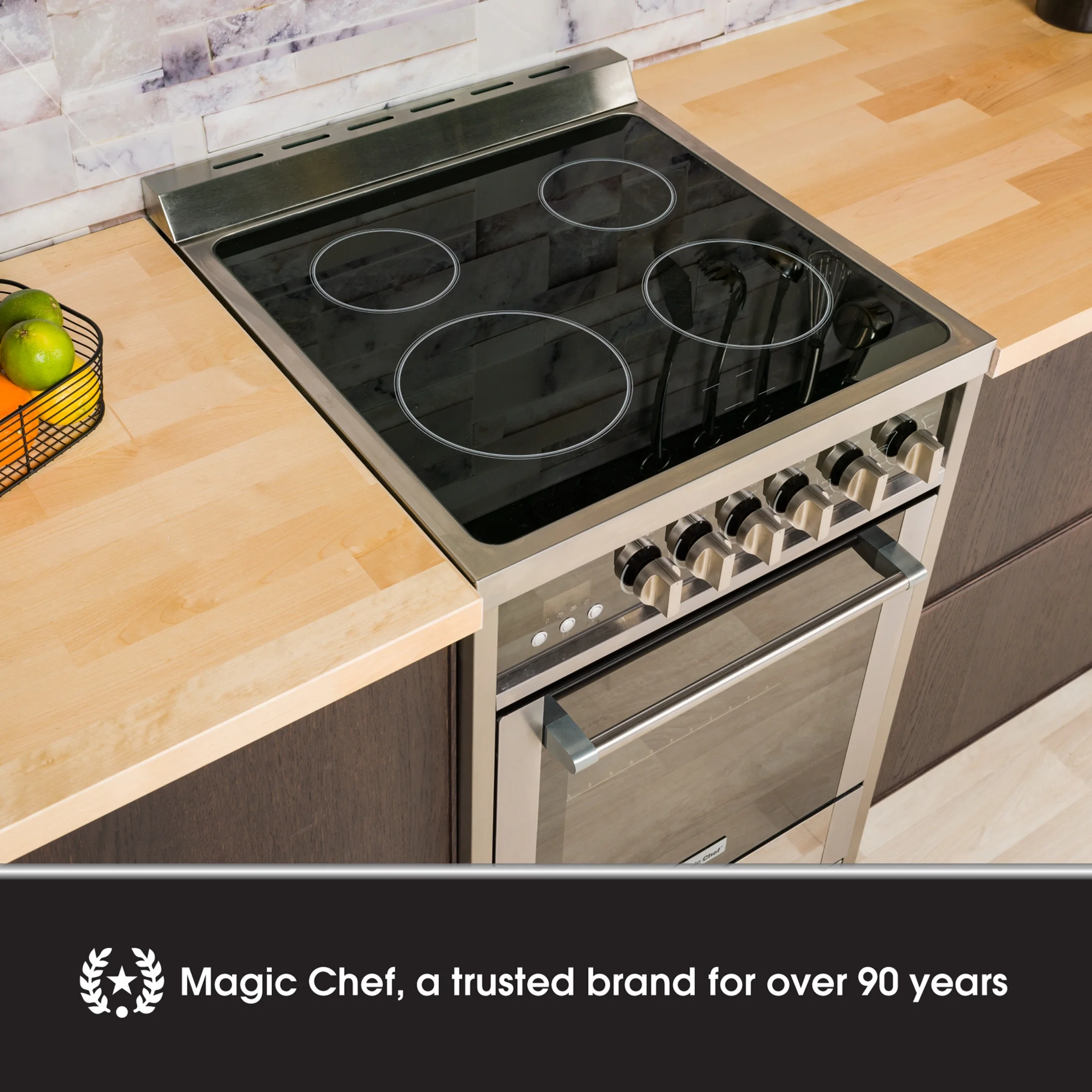Magic Chef 2.2 cu. ft. Electric Range with Convection in Stainless Steel in Stainless Steel