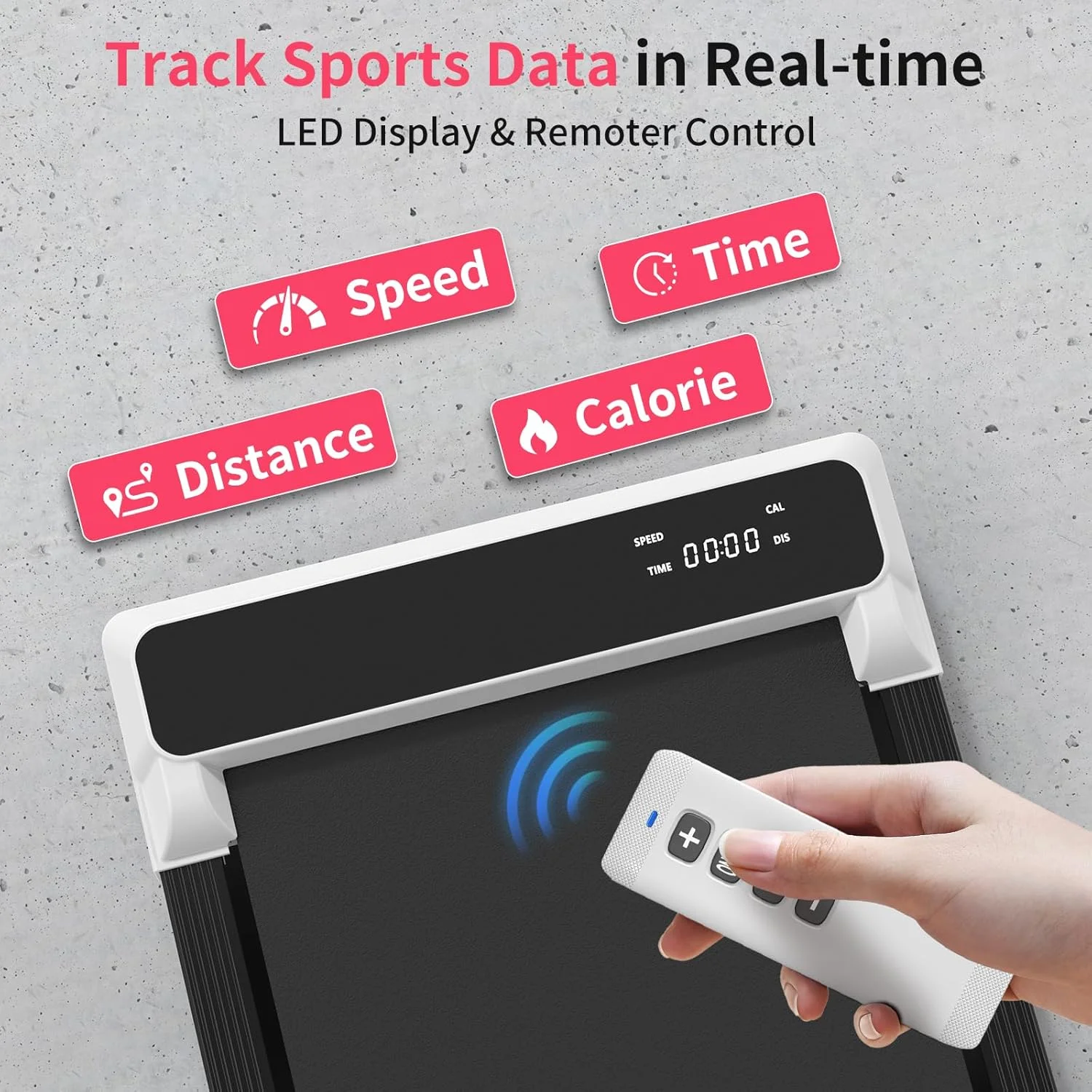 JURITS Walking Pad 2 in 1 for Walking and Jogging, Under Desk Treadmill for Home Office with Remote Control, Portable Walking Pad Treadmill Under Desk, Desk Treadmill in LED Display,Black