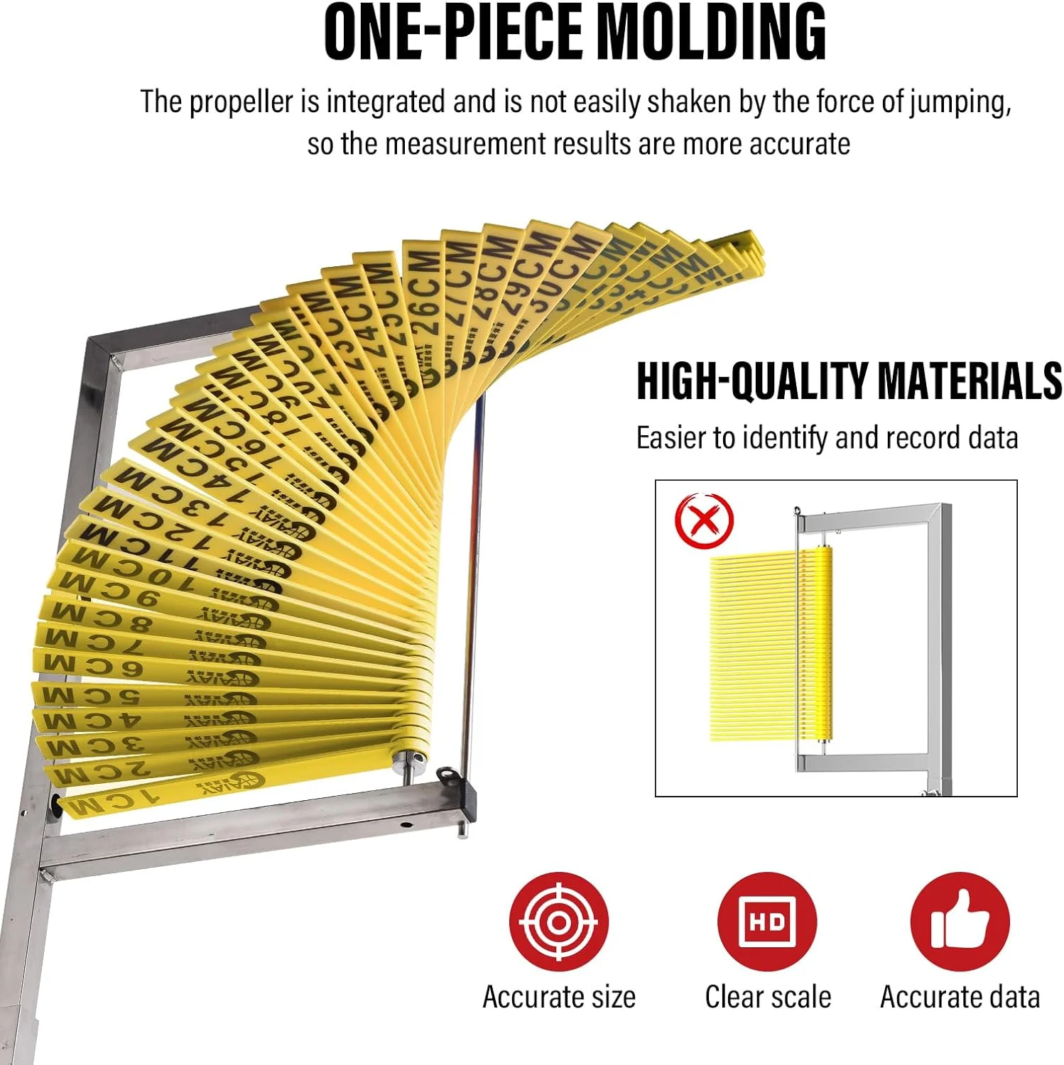 Adjustable Height Vertical Jump Tester, 47.24''-137.8