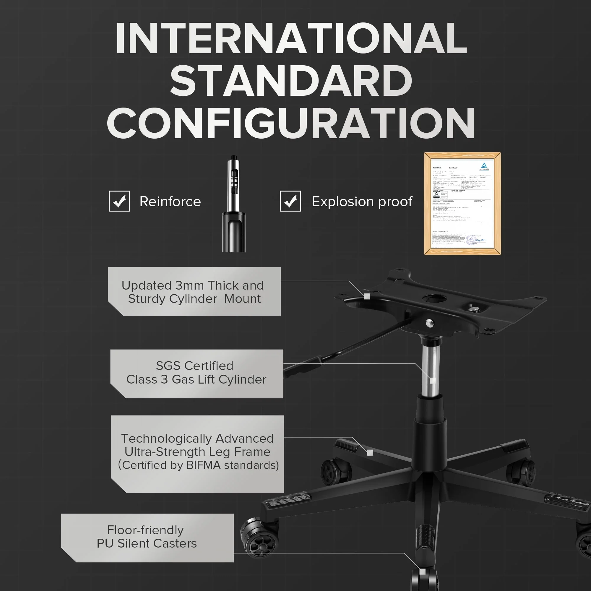 GTRACING Ergonimic Fabric Reclining Gaming Chair with Footrest and Linkage Armrests, Gray
