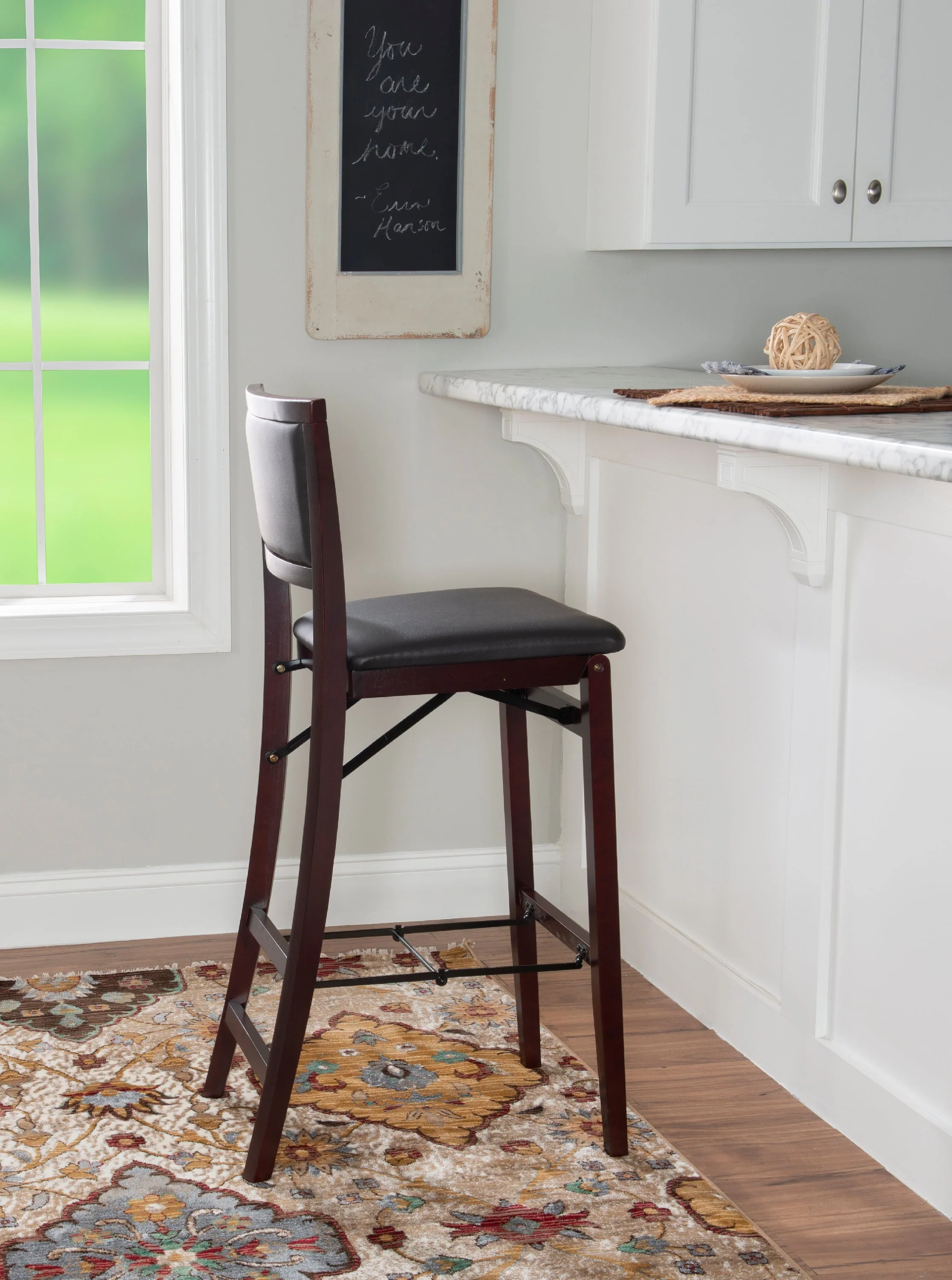 Linon Kristle Folding Padded Bar Stool, 30