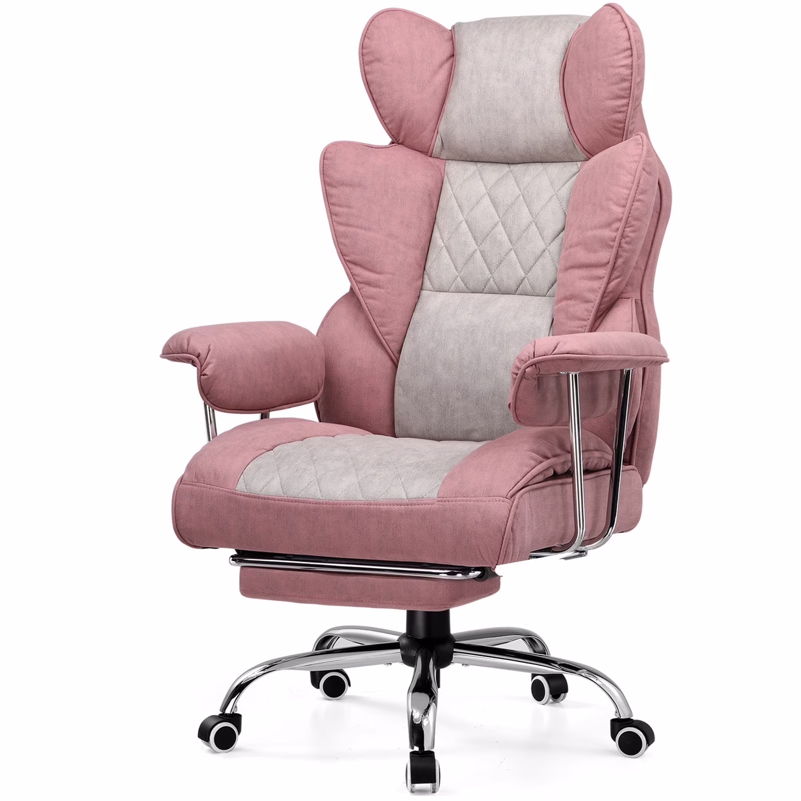 LUCKLIFE Big & Tall Office & Gaming Chair 400LBS Capacity, Wide Ergonomic Seat with Footrest, Adjustable Armrests, Black