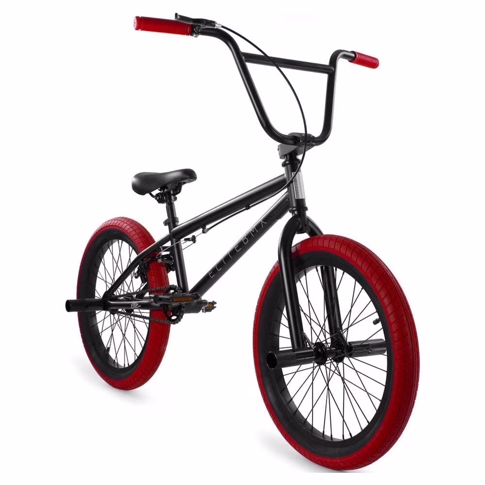 Elite BMX Bicycle 20�� Freestyle Bike - Stealth Blue Purple Ideal for Ages 7 to 18 Years