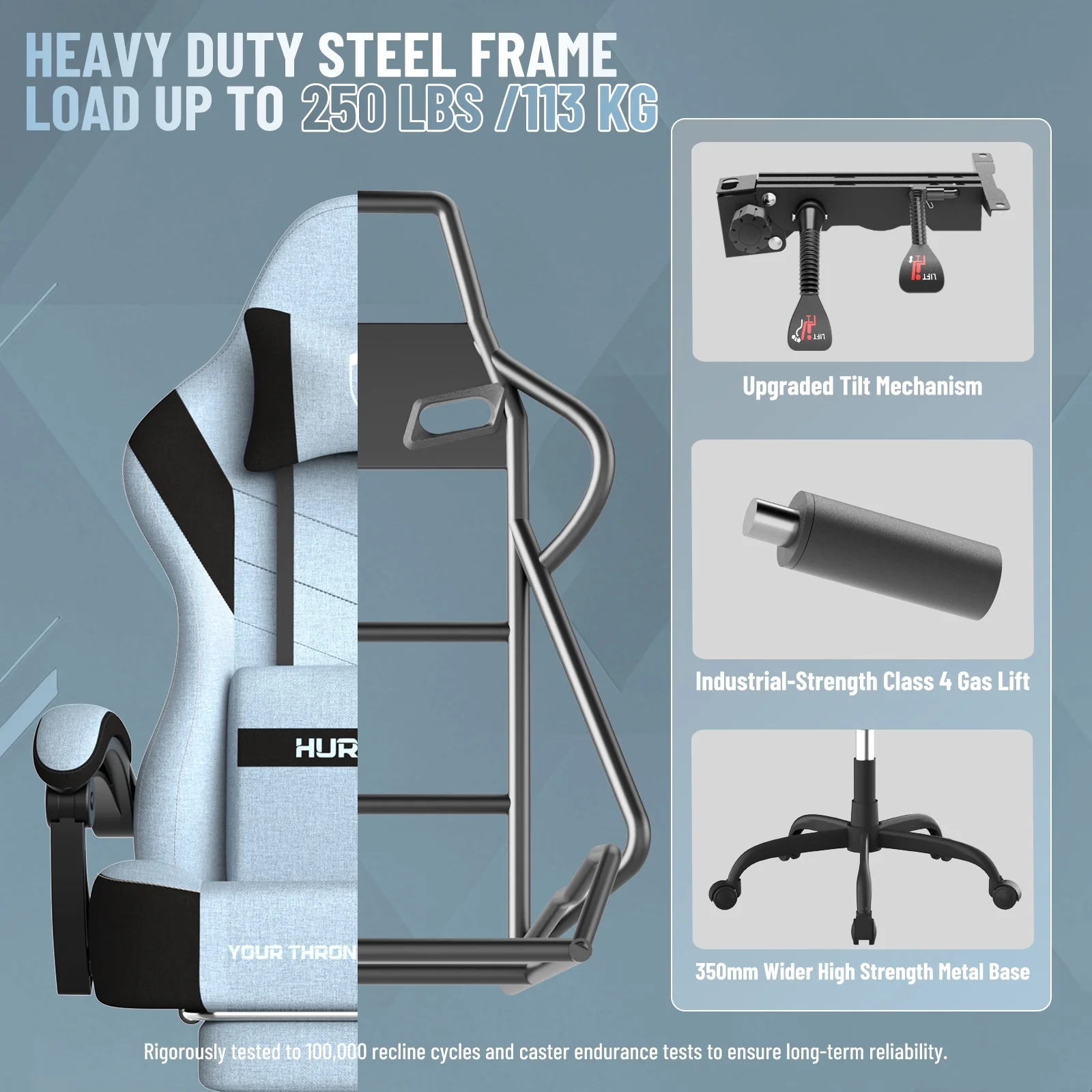 SOONTRANS Gaming Chair for Adults, Ergonomic Linen Fabric Computer Chair with Massage Lumbar Pillow, Gamer Game Chair with Adjustable Headrest, Comfortable Office Chair for Home, White